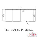 Shire Pent 16ft x 6ft Shiplap Shed NEW