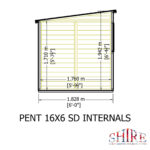 Shire Pent 16ft x 6ft Shiplap Shed NEW
