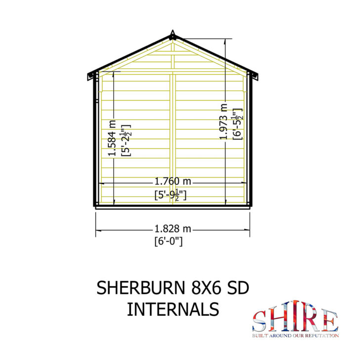 Shire Sherburn 8ft x 6ft Shiplap Shed NEW