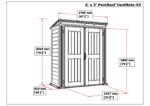 Duramax YardMate Plus Pent - 5ft x 3ft Plastic Garden Shed in Grey