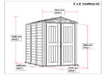 Duramax YardMate Plus - 5ft x 8ft Plastic Garden Shed in Grey