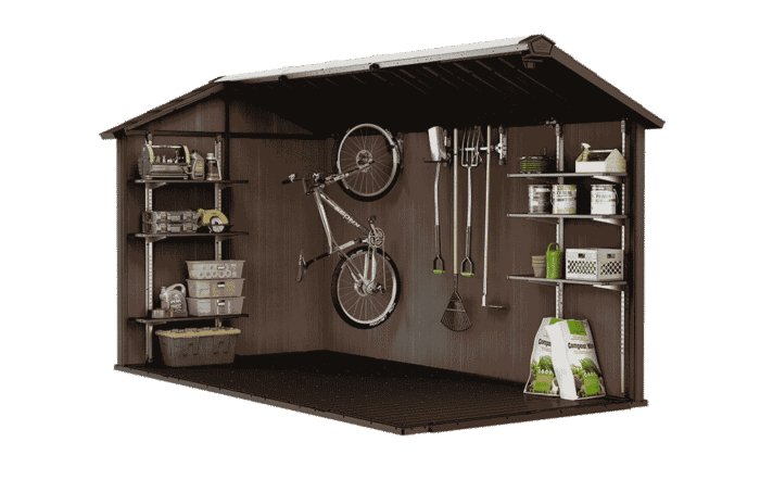 Newton Plus Dual Entry Shed 13x7.5ft - Grey