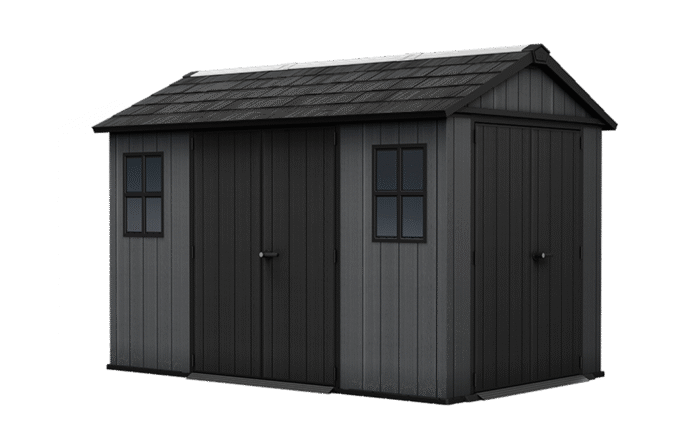 Newton Plus Dual Entry Shed 11x7.5ft - Grey